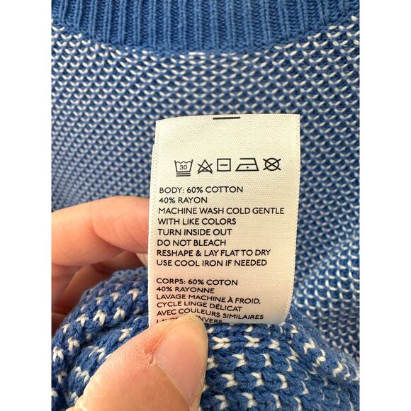 URBAN OUTFITTERS Coincidence & Chance Blue Green Colorblock Knit Sweater Small - Picture 6 of 7